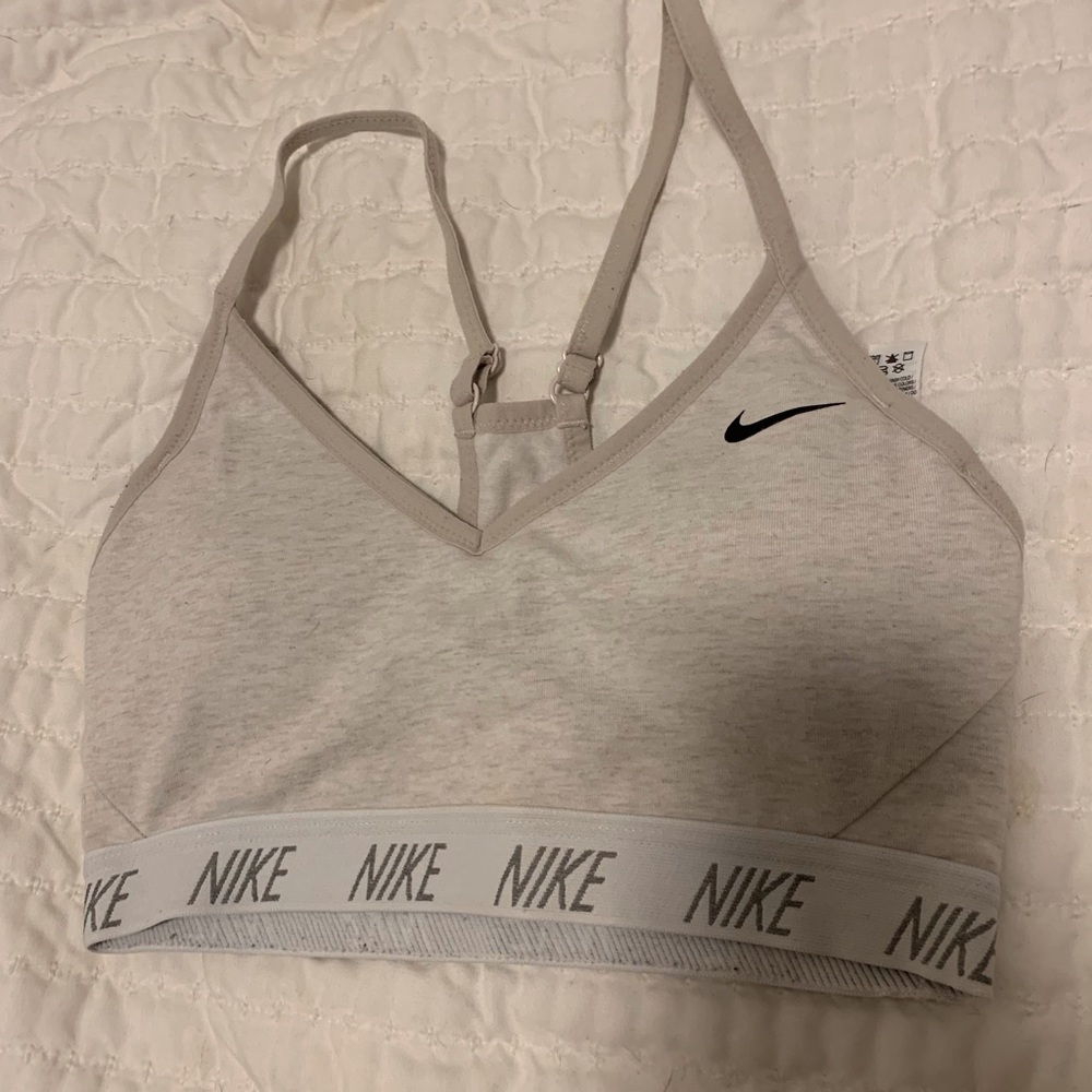 Nike tan sports bra
